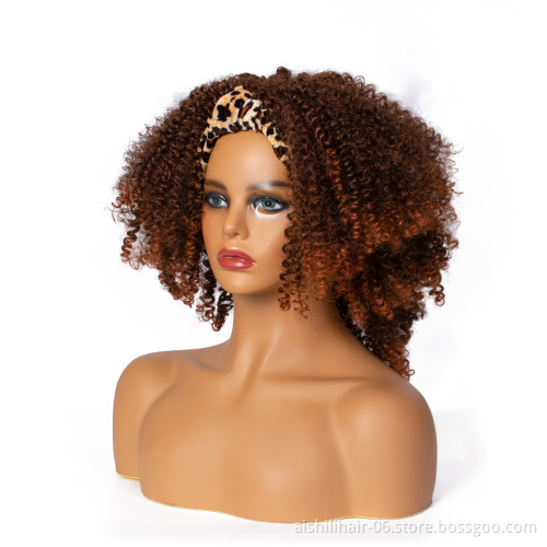 aishili headband wig for black woman curly headband wig synthetic headband wig